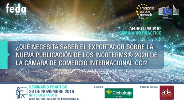 Seminario INCOTERMS® 2020. Albacete 29 nov. 10:00 horas en FEDA